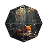 RAIN All Weather Umbrella Fox Deep Sleep in Forest