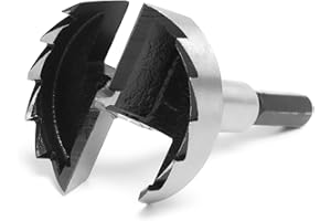 VOUYAR 2-1/2 Inch Saw Toothed Forstner Drill Bit, Forstner Bit for Hard Wood, Soft Wood, Veneered Plywood, Plastic, Drilling Hole Saw Woodworking Hinge Cutter Tool