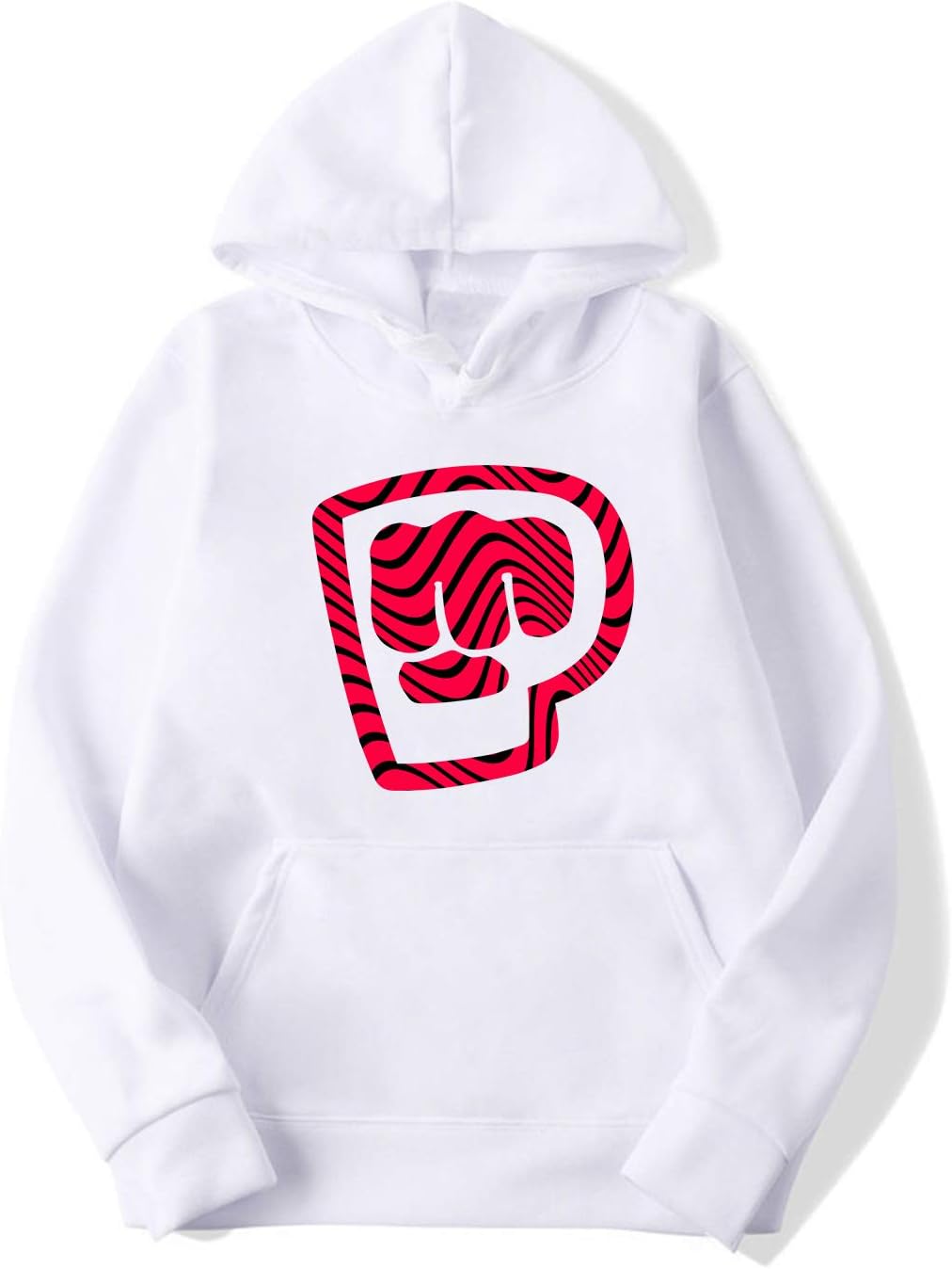 Pewdiepie Custom Wavy Logo Hoodie Sweater for Mens White M