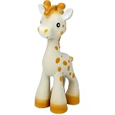 Nuby Jackie The Giraffe Super Soft Teether Toy for Sore Gums, 3M+ | Natural Rubber Teething Toy with Multiple Teething Surfaces, Encourages Oral Motor Skills While Relieving Baby Discomfort