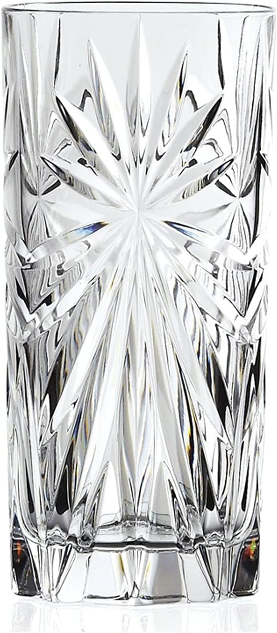 RCR 26277020006 Oasis Crystal Hi-Ball Cocktail Tumblers Glasses, 360ml, Set of 6, Dishwasher Safe, Perfect for Birthdays, New Homeowners, Ideal For Long Cocktails, Mocktails, Gin & Tonic