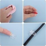 Minicoco Adhesive Cable Clips Outdoor Light Wire Cable Management 60 Clear Red view 7