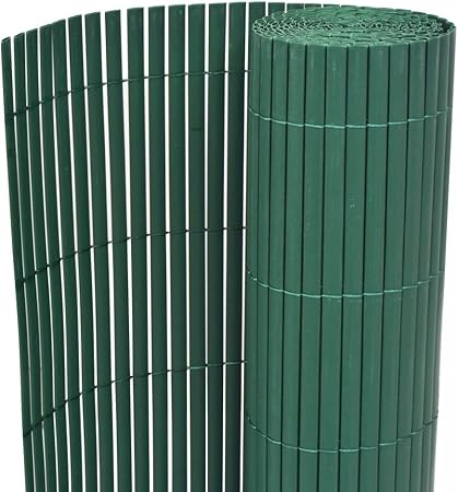 Amazon De Unfadememory Gartenzaun Doppelseitig Pvc Sichtschutzzaun Sichtschutz Windschutz Zaun Balkon Oder Terrassen Sichtschutz Lamellenbreite 12mm Uv Und Witterungsbestandig 150 X 300 Cm Grun