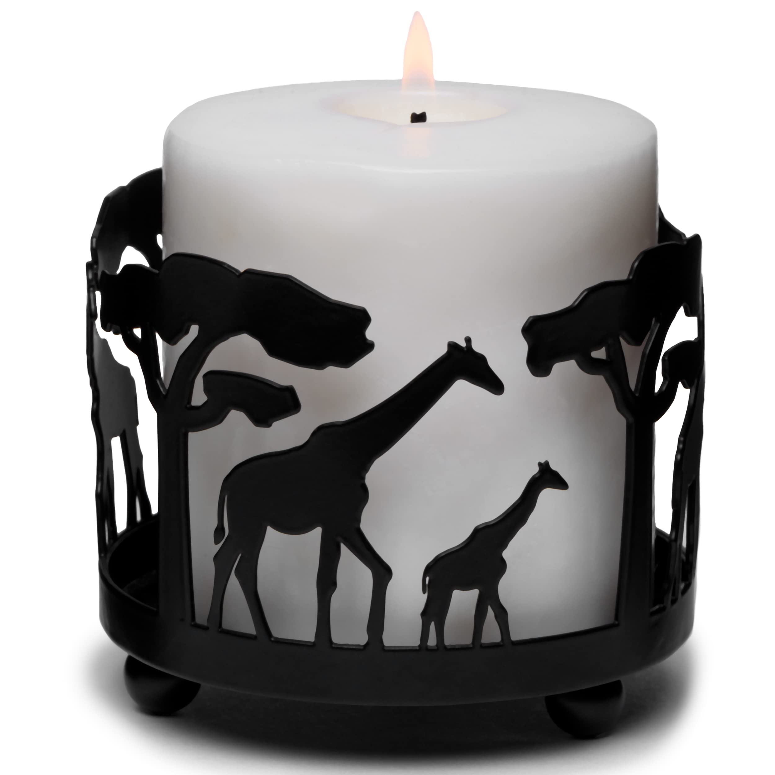 JJ PRIME - Giraffe Candle Holder for Room Decor | Safari Animal Candle Holders For Living Room | Black Candle Holders - Candle Stand Home Decor Accessories Living Room (Giraffe Design), BR22009