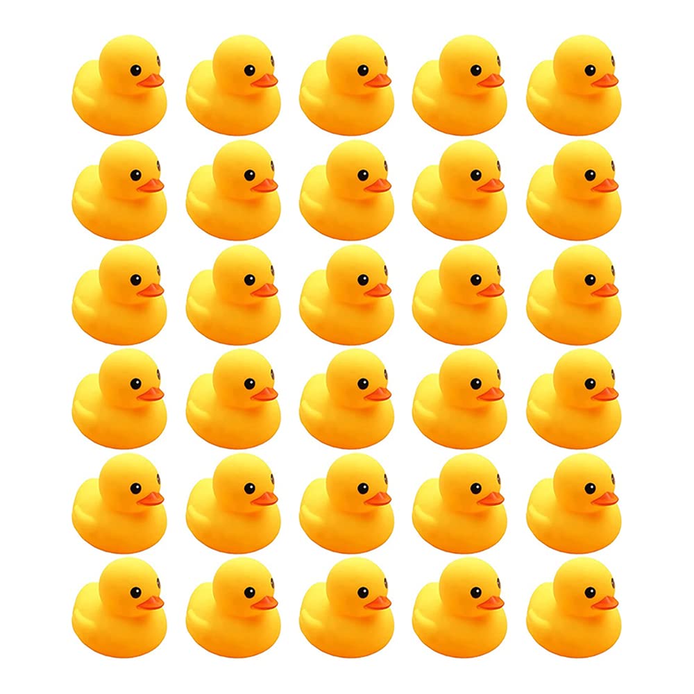 30PCS Mini Rubber Duck Bath Duck Toys for Toddlers Boys Girls,Squeak and Float Rubber Ducks in Bulk Baby Shower Duck Decorations Party Favors