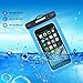 Universal Waterproof Case 2 Pack, MARCHWAY Cellphone Dry Bag Pouch with Touch ID Fingerprint for Apple iPhone 8/8 Plus/7/7 Plus/6S/6S Plus, Samsung Galaxy S8/S7, Any Phone Up to 7 Inch (Black + Blue)