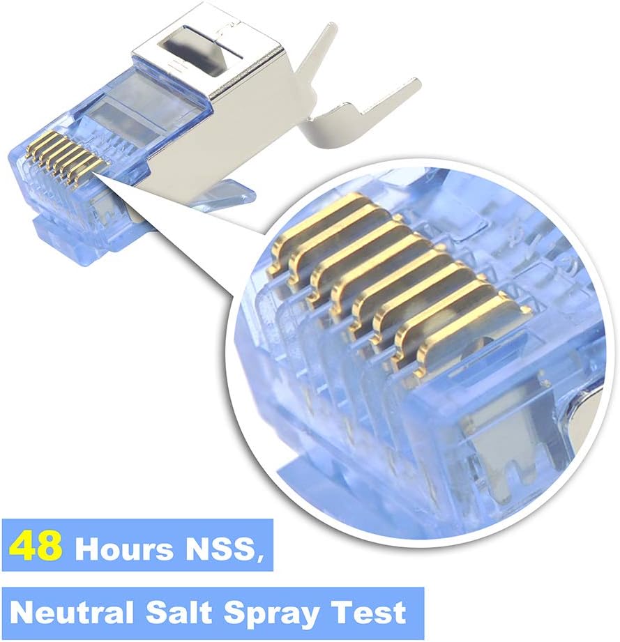 VCE (Gen 1) 25 PACK Cat7 CAT6A RJ45 Connector Shielded with Load Bar