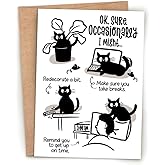 m&h invites Funny Kitty Mischief Card From the Cat For a Cat Mom or Cat Dad – Cute & Sarcastic Humor for Cat Lovers