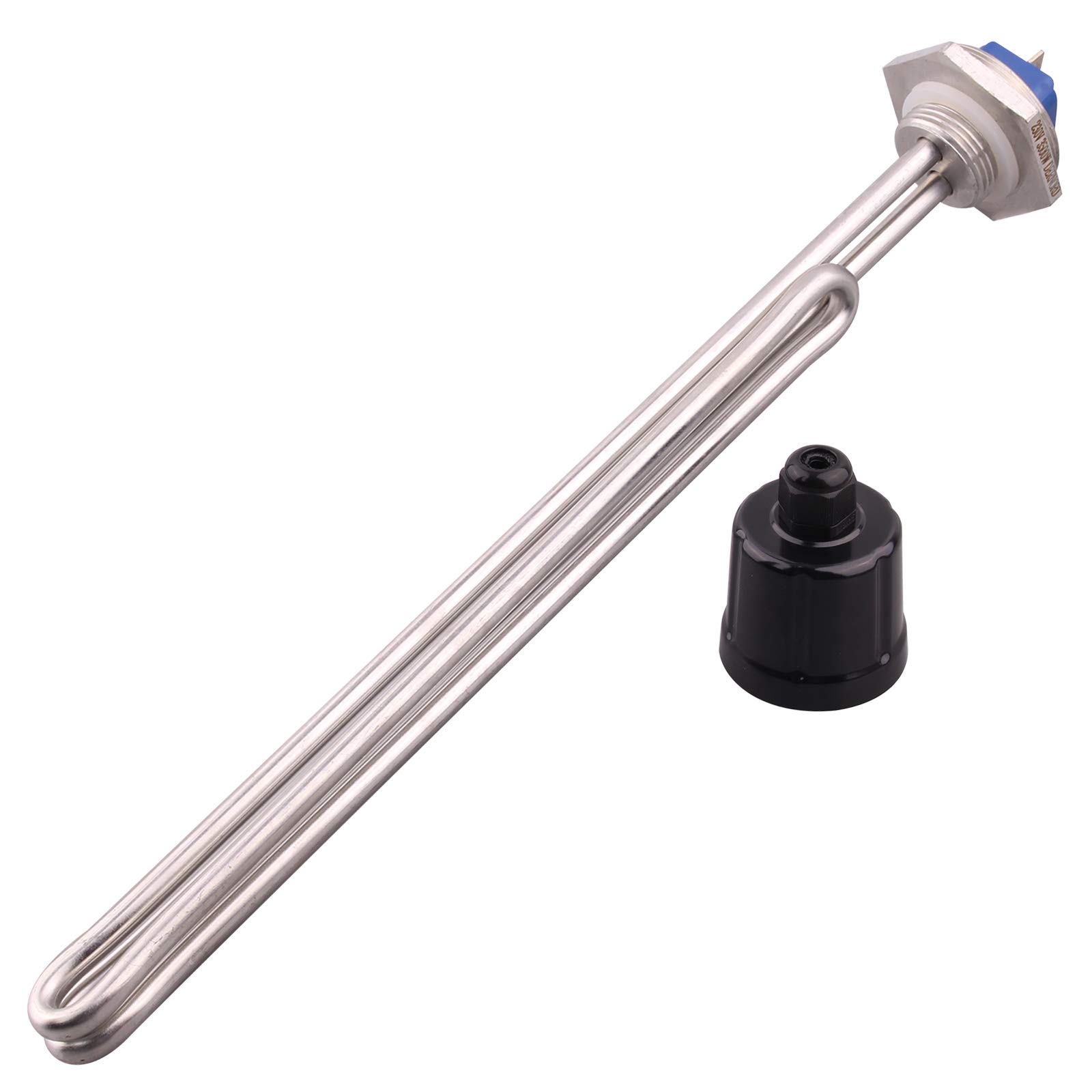 DERNORD 1 Inch Heating Element Fold Back Type Electrical Brewing Water Heater BSP Thread Stainless Steel Flange (230V 3500W)