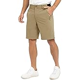 TBMPOY Men's 9" Golf Shorts Quick Dry Casual Shorts Dress Shorts Flat Front Stretch Lightweight for Work Business Travel