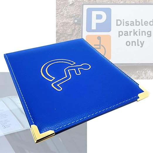 thehomegallery THG® Disabled Badge Holder PU Leather with Gold Metal