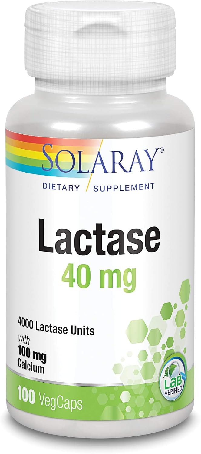 Solaray Lactase Capsules, 40mg | 100 Count: Health & Personal Care