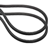 uxcell 2 Pcs BX46 EPDM V-Belt, Raw Edge Cogged Industrial Rubber V Belt 0.67" Width x 46" Inside Circumference