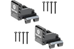 RampCrab Rear Axle Truss Upper Links Mount for SCX24 AX24 RC car, Multi-Position Adjustment, Aluminum Upgrades Part for Axial SCX24 Gladiator Bronco, 1/24 Crawler Car Upgrade Accessories, Black 2pcs