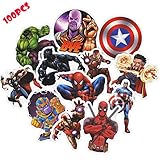 Marvel Stickers for Kids(100pcs),Superheros Stickers for Water Bottles,Hydro Flask,Vinyl Stickers for Laptop Skateboard Luggage Decal Graffiti Patches Stickers in Bulk