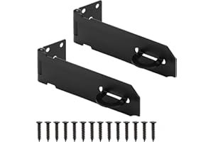 BOODVON Door Lock Hasp Latch, Iron Safety Packlock Clasp Hasp Lock Latch, Extra Thick Gate Lock Hasp with Screws Brushed Finish 2 Pack(5 Inch)