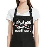 Jpayxese Cooking Gifts for Women, Funny Aprons for Women Cute with Pockets, Baking Chef Kitchen Apron Gifts for Bakers Mom Wife Birthday Mothers Day Christmas