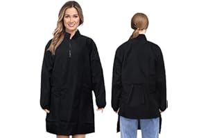 Gliitatu Dog Grooming Smock Barber Jackets for Women Men Pet Cat Groomer Smock Hairdresser Smock Apron Long Sleeve (2XL)