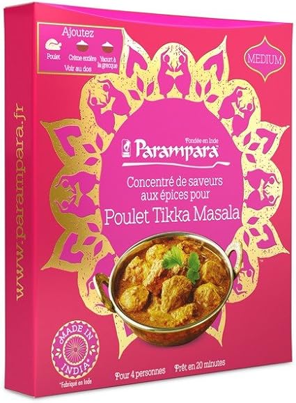 Parampara Concentre D Epices Pour Poulet Tikka Masala 80 G Amazon Fr Epicerie