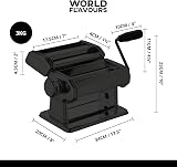 KitchenCraft World of Flavours Pasta Maker Manual Pasta Machine 9 Thickness view 2