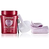 CONNOISSEURS - All-Purpose Jewelry Cleaning Kit | Includes Delicate Jewelry Cleaner Solution and 2 Polishing Cloths