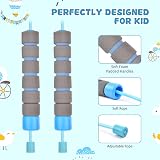 Flintronic Skipping Ropes for Children 2 Pack Adjustable 260 cm Blue Pink view 3