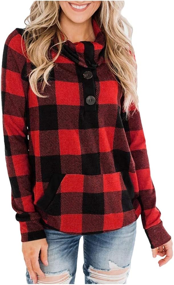 buffalo plaid turtleneck