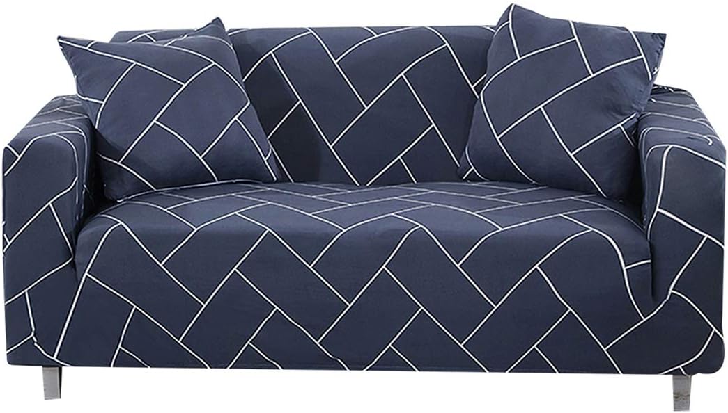 FORCHEER Stretch Sofa Cover Printed Pattern 3-Seat Spandex Couch Cover slipcover for 3 Cushion Couch 190 Piece Furniture Protector for Living Room, Pets, Sofa