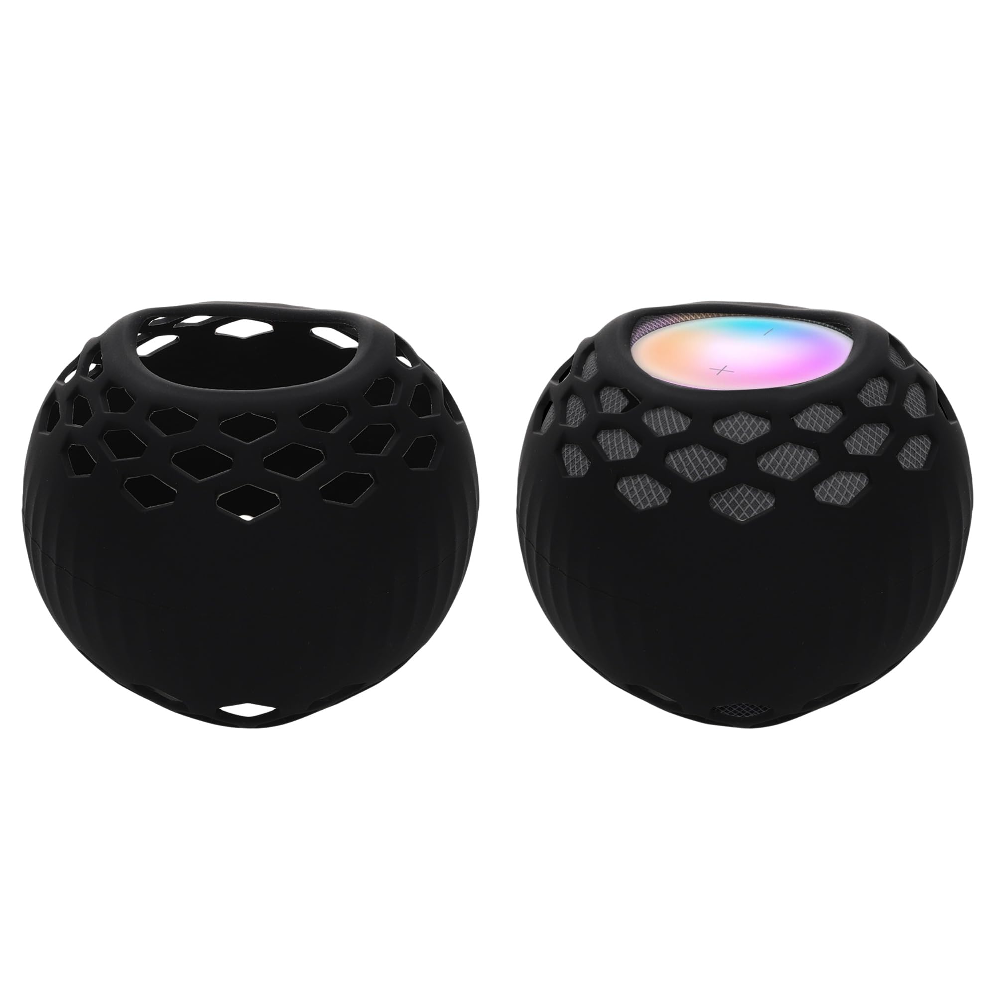 kwmobile Silicone Case Compatible with Apple Home Pod Mini - Case Protective Mini Speaker Cover - Black