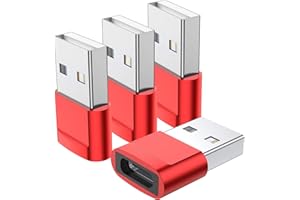 QIANLINK USB C Female to USB Male Adapter (4-Pack),Type C to USB A Charger Converter for iPhone 15 14 13 12 11 Plus Pro Max,Samsung Galaxy Note 20 S24 S23 S22,Apple iWatch Watch Series 7 8 SE,AirPods iPad Pro