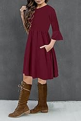 HOSIKA Toddler Girls Christmas Dress Loose Casual