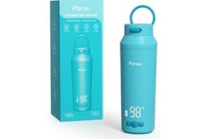 Paruu Portable Bottle Warmer for Travel, Easy-Clean Wide Mouth, Portable Milk Warmer with Fast Heating for Night Feeding, 7-T