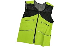 Leefasy Dog Training Vest for Handlers Durable with Pockets Coat Dog Handler Trainer Vest Pet Trainers Jacket for Agility Dogs Outdoor Travel, Green, XXL