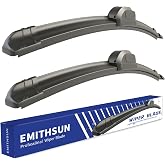 EMITHSUN OEM QUALITY 24" + 20" Premium All-Seasons Stable And Quiet Windshield Wiper Blades(Set of 2)