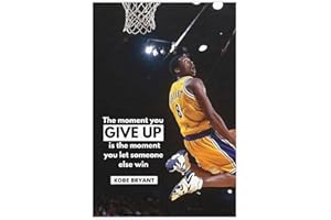 STORTNATE Kobe Poster Bryant Poster Motivational Quote Basketball 1 Canvas Poster Wall Art Decor Print Picture Paintings for Living Room Bedroom Decoration Unframe:12x18inch(30x45cm)