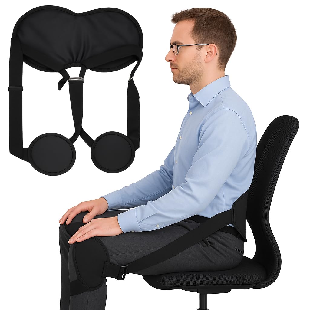 Posture Support GENERISE ‘No Hunch’ Posture Corrector - Seated Lower Back Brace with Adjustable Posture Strap for Additional Posture Support to Improve Back Posture and Reduce Lumbar Pain
