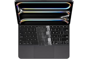 ProElife Keyboard Cover Skin for 2025 iPad Pro 13-inch M5 M4 Chip (A2925/A2926) Magic Keyboard US Enter TPU Protector for iPa
