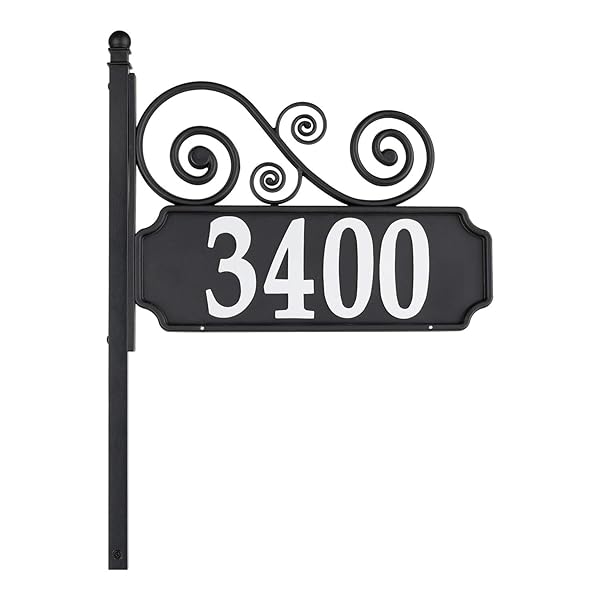 NITE BRIGHT SCROLL REFLECTIVE ADDRESS POST SIGN