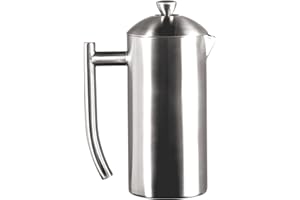 Frieling Double-Wall Stainless Steel Coffee Press - 17 oz - Insulated French Press Coffee Maker for Camping & Travel - Non Plastic Design