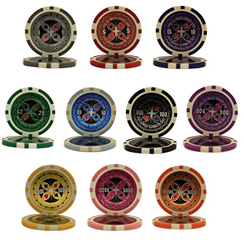 MRC 650pcs Ultimate Laser Poker Chips Set with Aluminum Case