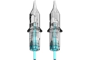 STIGMA Aquamarine Knight Tattoo Cartridges #12(3RL) 20Pcs Standard Disposable Tattoo Needle Cartridges with Membrane Round Liner EN02B-20-1203RL
