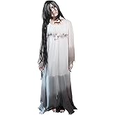 ATAMET Women Gossamer Ghost Costume Gothic Victorian White Fancy Dress