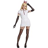 Cosplay.fm Women’s Anime Cosplay Costume White Nurse Outfit with Hat Gloves