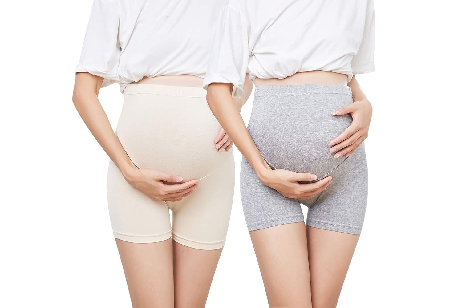 Set of 2 Colors luyusbaby Womens Pregnancy Maternity Shapewear Belly Support Stretch Short