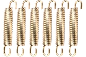 Exhaust Springs, 6pcs 63mm Stainless Exhaust Springs Universal Muffler Exhaust Pipe Springs Hooks for Motorcycle Motorbike (G