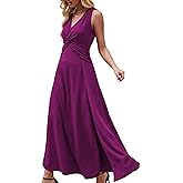 XEB Wedding Guest Dresses for Women 2025 V Neck Formal Dresses for Women Sleeveless Evening