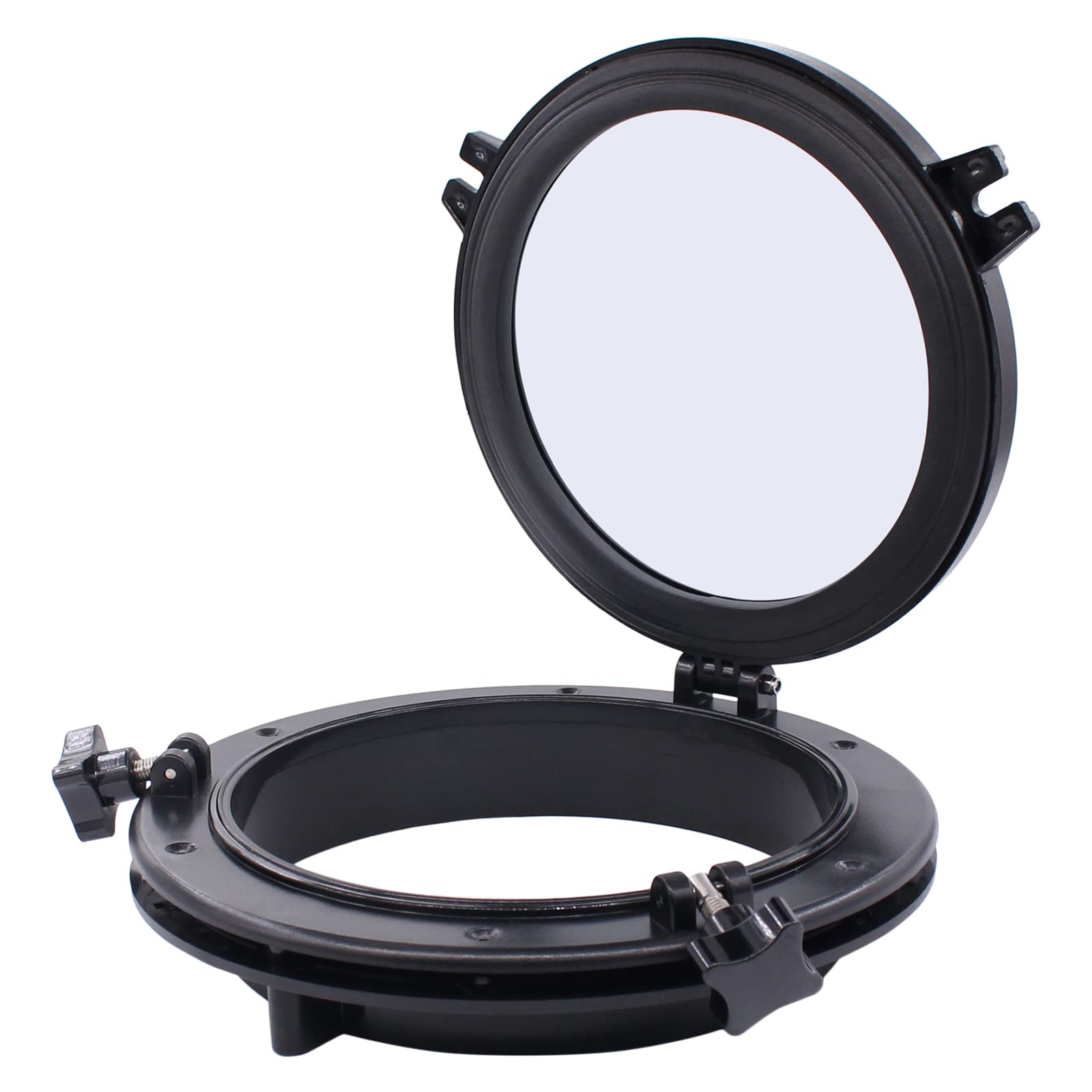 HouYeen Black Porthole 10'' Opening Window Port Hole Portlight Hatch for Boat Yacht RV Industry