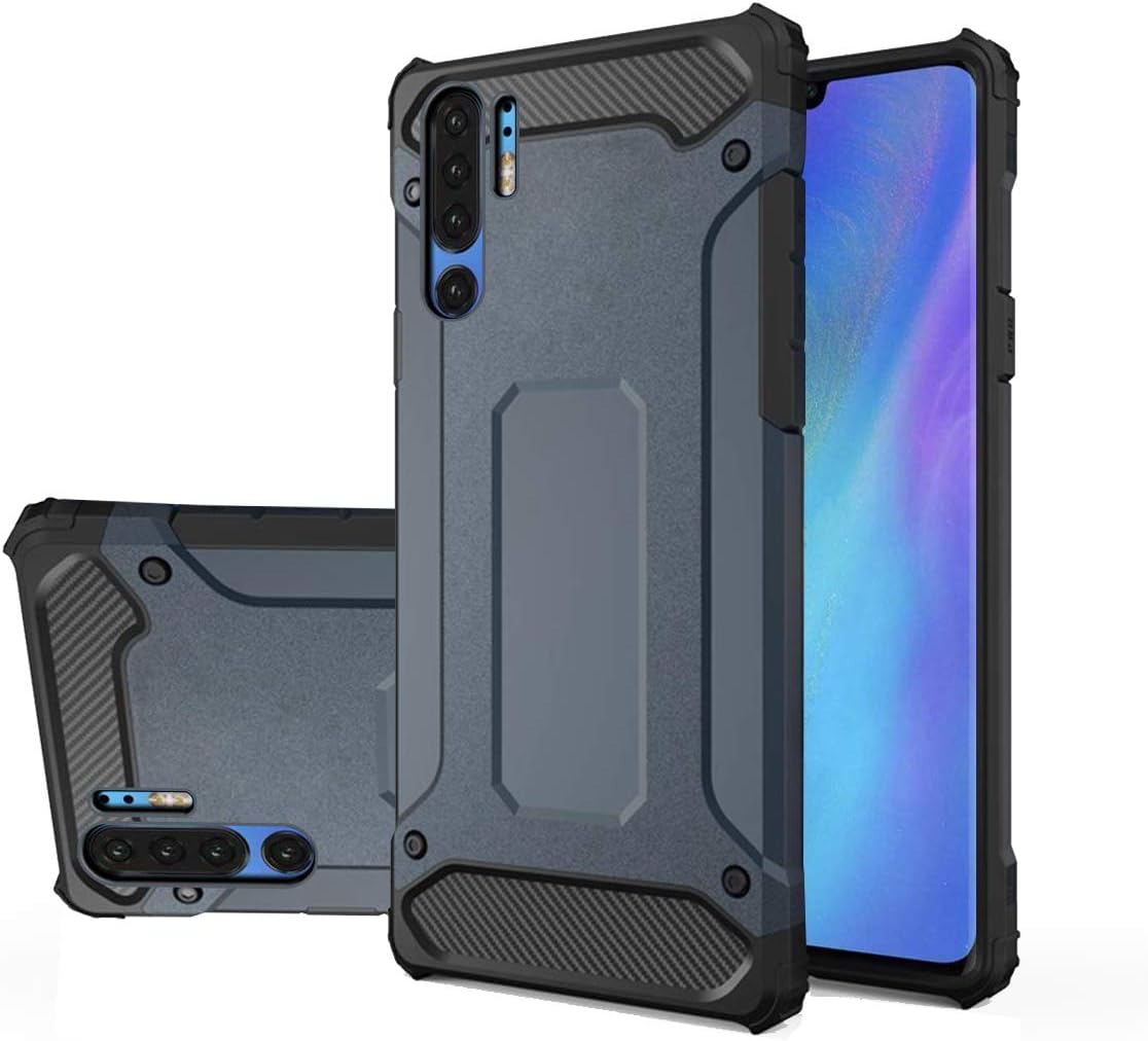 AMPLE P30 Pro Case, Rugged Tough Dual Layer Armor Case Huawei P30 Pro Protective Case Shockproof Case Cover for Huawei P30 Pro [Heavy Duty] [Slim Hard Case] (NEVY BLUE)