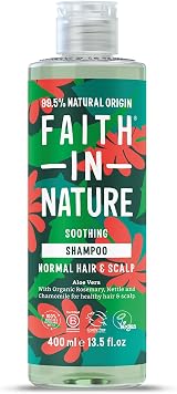 Faith In Nature Organic Aloe Vera Shampoo 400ml - Normal Hair & Scalp