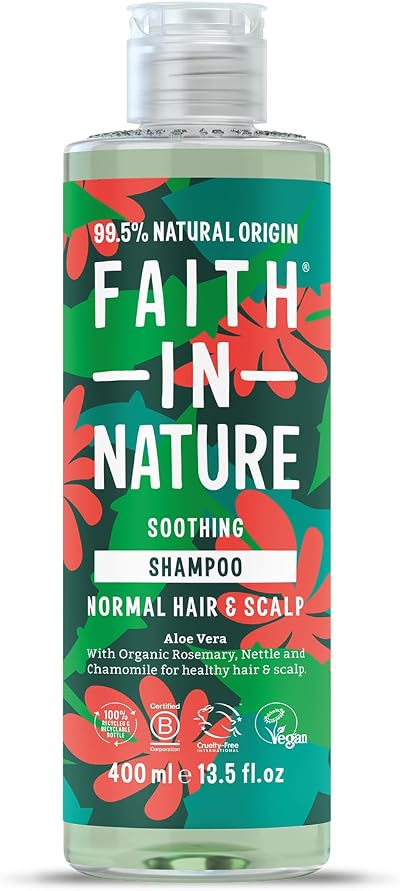 Faith In Nature Organic Aloe Vera Shampoo 400ml - Normal Hair & Scalp